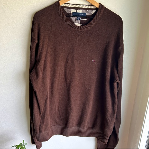 Tommy Hilfiger brown crew neck pullover sweater - size XXL - Picture 1 of 5